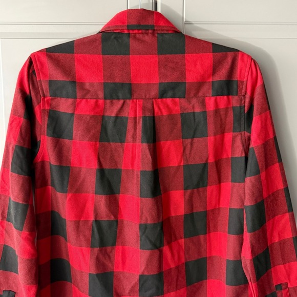 DIXXON Flannel Company Women's OG REDRUM Plaid Button Up Shirt(OG) Red Black, M - Picture 7 of 9
